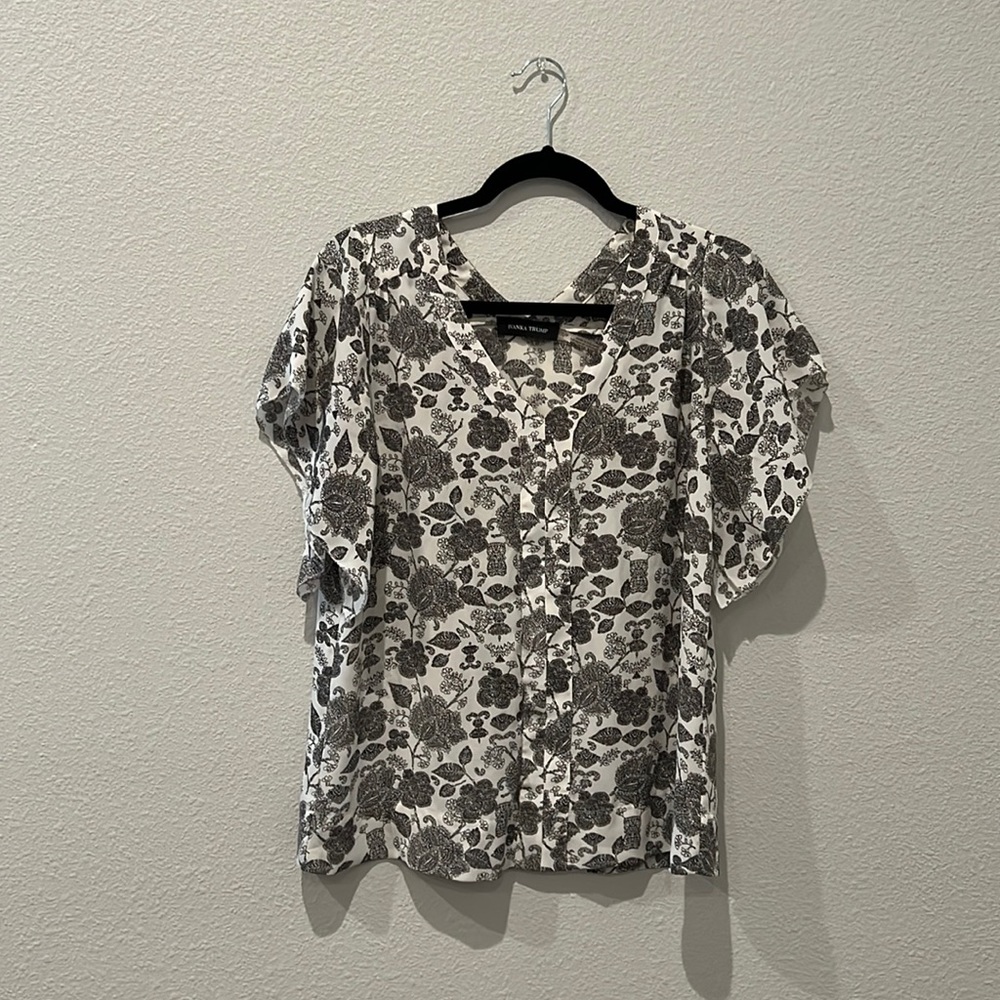 Black and white blouse